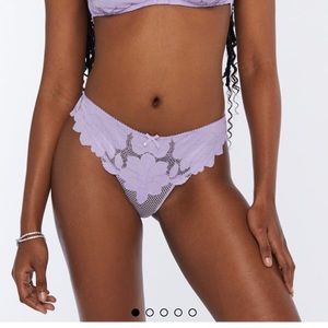 Savage x Fenty Floral Glow Lace & Mesh Brazilian